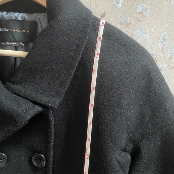 BCBGMaxazria black wool cashmere coat XXS - Picture 7 of 8